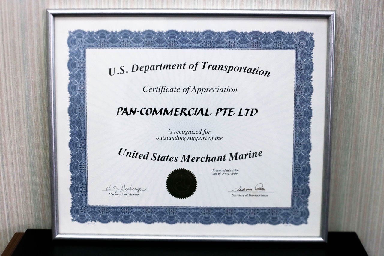 Appreciation for Support of the United States Merchant Marine